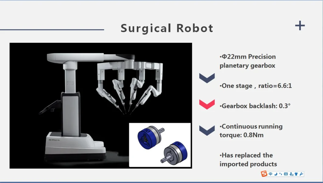 22 mm Micro Planetary Gearbox for Medical Surgical Robots