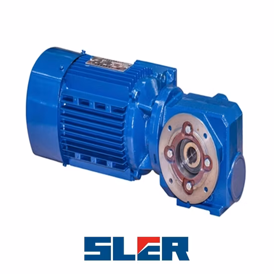 Caja de engranajes helicoidales helicoidales con eje de salida hueco